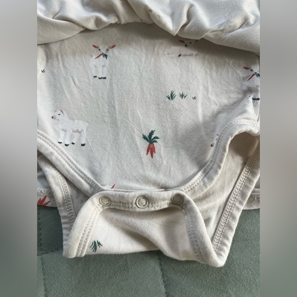 Kyte Baby Twirl Bodysuit Dress Bamboo Easter Goats Size 3-6 Months - Picture 11 of 14
